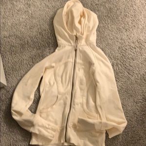 Cream Lululemon scuba jacket